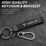 Tesla Model 3 Y Zinc Alloy + Carbon Fibre Pattern Leather Car Remote Key FOB Cover Case Shell Keychain Tesla Model 3 Y Zinc Alloy + Carbon Fibre Pattern Leather Car Remote Key FOB Cover Case Shell Keychain