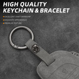 MG 4 Suede Leather Car Remote Key FOB Cover Case Shell Keychain MG 4 Suede Leather Car Remote Key FOB Cover Case Shell Keychain