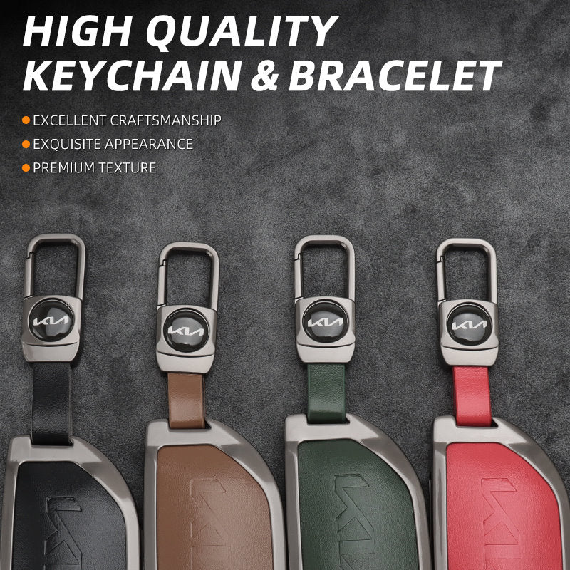 Kia EV5 Leather + Zinc Alloy Car Remote Key FOB Cover Case Shell Keychain Kia EV5 Leather + Zinc Alloy Car Remote Key FOB Cover Case Shell Keychain
