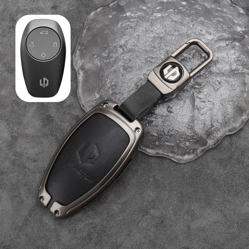 Leapmotor C10 Leather + Zinc Alloy Car Remote Key FOB Cover Case Shell Keychain Leapmotor C10 Leather + Zinc Alloy Car Remote Key FOB Cover Case Shell Keychain