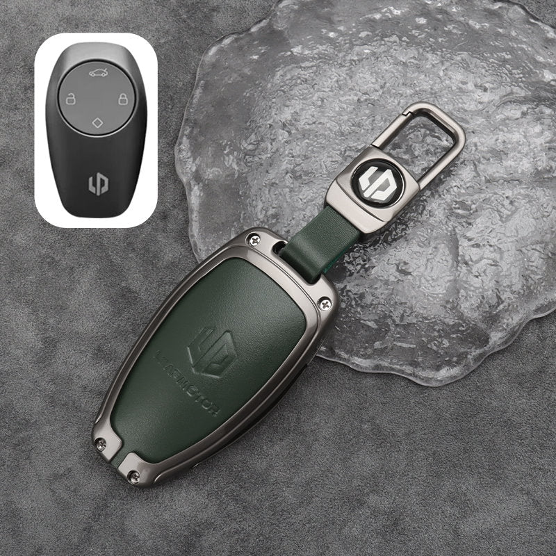 Leapmotor C10 Leather + Zinc Alloy Car Remote Key FOB Cover Case Shell Keychain Leapmotor C10 Leather + Zinc Alloy Car Remote Key FOB Cover Case Shell Keychain