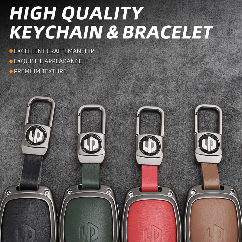 Leapmotor C10 Leather + Zinc Alloy Car Remote Key FOB Cover Case Shell Keychain Leapmotor C10 Leather + Zinc Alloy Car Remote Key FOB Cover Case Shell Keychain