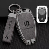 Zinc Alloy + Leather Car Remote Key FOB Cover Case Shell Keychain for Leapmotor C10 Zinc Alloy + Leather Car Remote Key FOB Cover Case Shell Keychain for Leapmotor C10