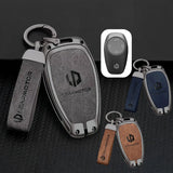 Zinc Alloy + Leather Car Remote Key FOB Cover Case Shell Keychain for Leapmotor C10 Zinc Alloy + Leather Car Remote Key FOB Cover Case Shell Keychain for Leapmotor C10