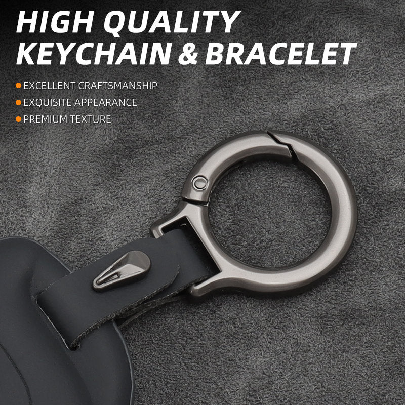 Leather Car Remote Key FOB Cover Case Shell Keychain for MG4 Leather Car Remote Key FOB Cover Case Shell Keychain for MG4