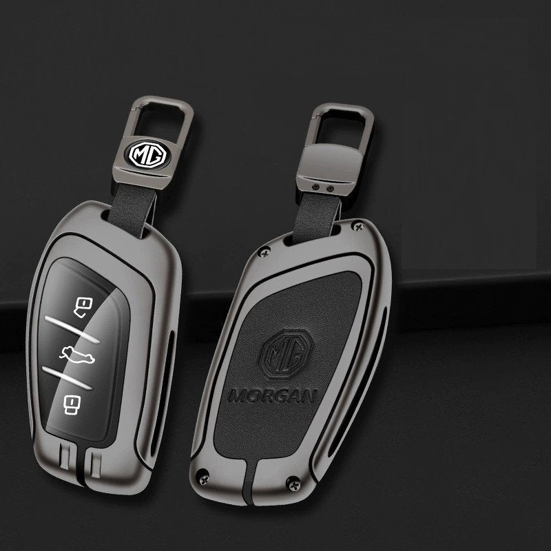 MG 4 Leather + Zinc Alloy Car Remote Key FOB Cover Case Shell Keychain MG 4 Leather + Zinc Alloy Car Remote Key FOB Cover Case Shell Keychain