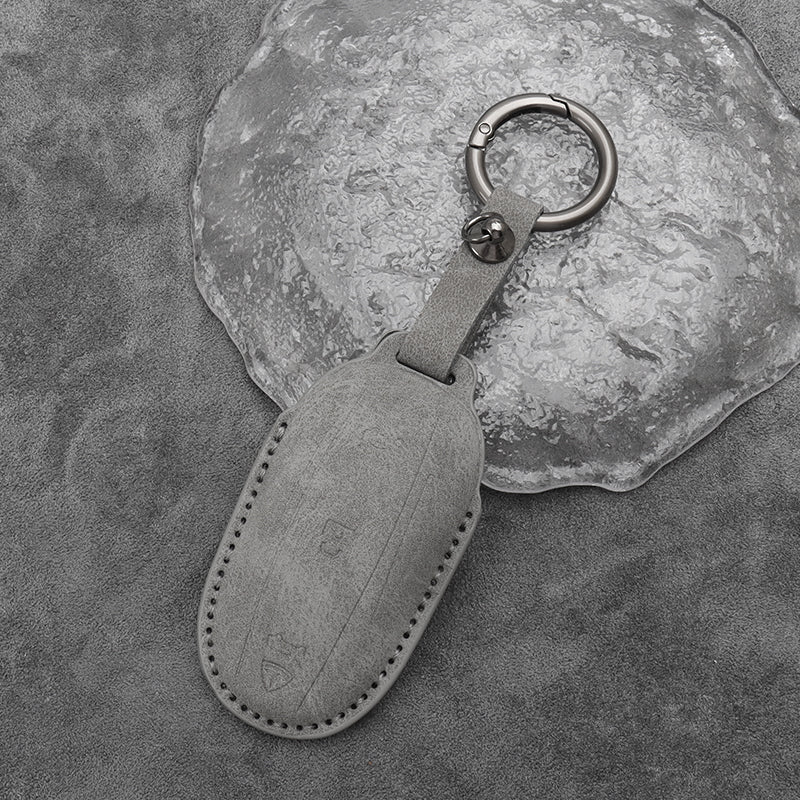 Tesla Model 3 Y Suede Leather Car Remote Key FOB Cover Case Shell Keychain Tesla Model 3 Y Suede Leather Car Remote Key FOB Cover Case Shell Keychain