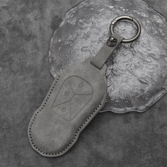 Xpeng G6 Suede Leather Car Remote Key FOB Cover Case Shell Keychain