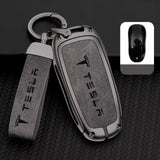 Zinc Alloy + Leather Car Remote Key FOB Cover Case Shell Keychain for Tesla Modal 3 Y Zinc Alloy + Leather Car Remote Key FOB Cover Case Shell Keychain for Tesla Modal 3 Y