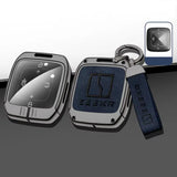 Zinc Alloy + Leather Car Remote Key FOB Cover Case Shell Keychain for Zeekr X Zinc Alloy + Leather Car Remote Key FOB Cover Case Shell Keychain for Zeekr X