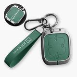 Zeekr EV Key Fob Cover Case — Zinc Alloy + Fine-Grain PU Leather Shell Keychain