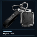Zeekr EV Key Fob Cover Case — Zinc Alloy + Fine-Grain PU Leather Shell Keychain