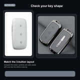 Geely EV Key Fob Cover Case — Zinc Alloy + Fine-Grain PU Leather Shell Keychain