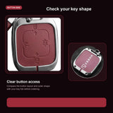 Zeekr EV Key Fob Cover Case — Zinc Alloy + Fine-Grain PU Leather Shell Keychain