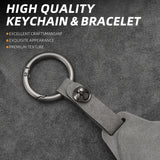 Deepal S07 Suede Leather Car Remote Key FOB Cover Case Shell Keychain