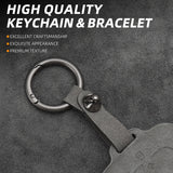 Zeekr X Suede Leather Car Remote Key FOB Cover Case Shell Keychain