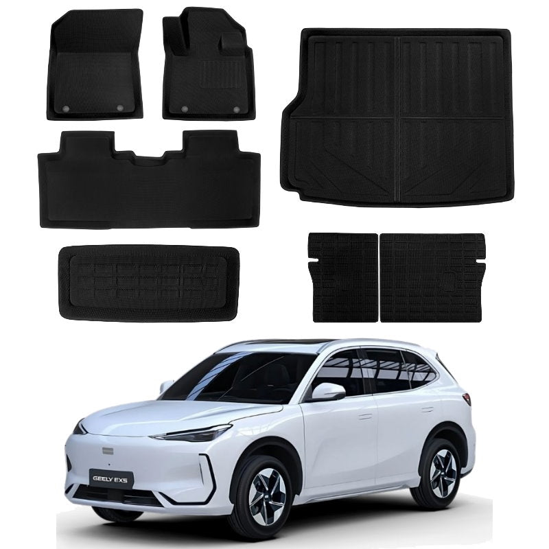 Geely EX5 3D Custom Fit XPE All-Weather Floor Mats Boot Liner Trunk Mats Back Seat Protector