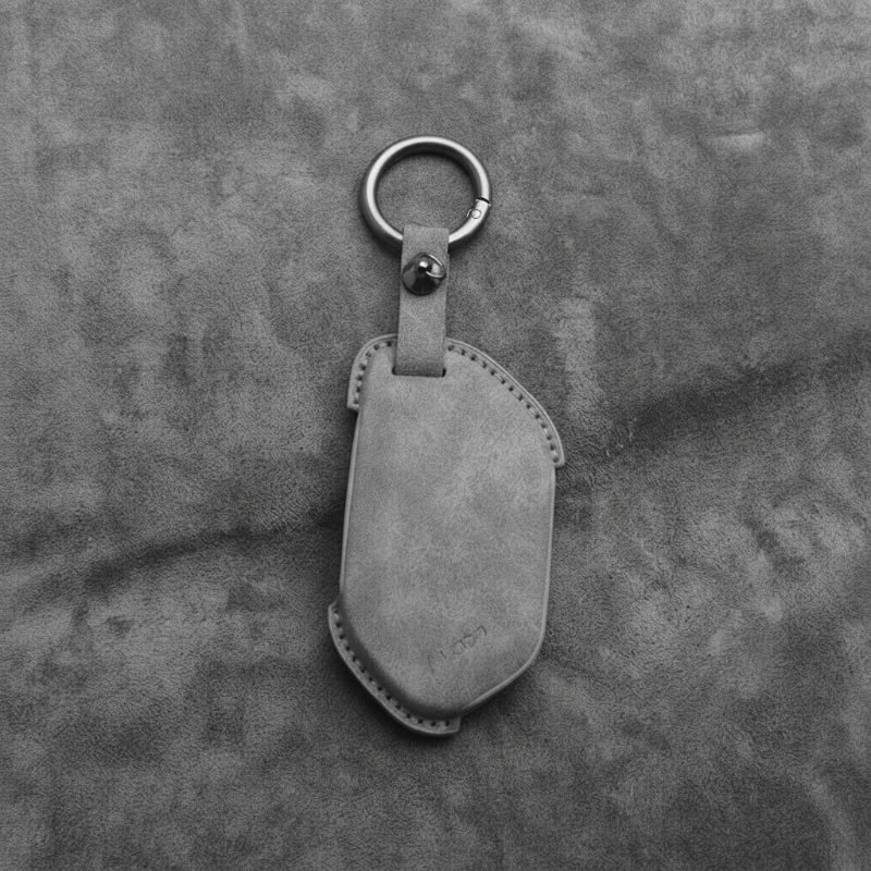 Kia Key Fob Cover Case — Suede Leather Shell Keychain