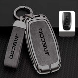 Jaecoo Key Fob Cover Case — Zinc Alloy + Leather Shell Keychain