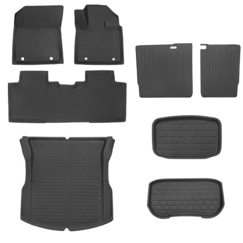 Tesla Model 3 Highland 3D Custom Fit XPE All-Weather Floor Mats Boot Liner Trunk Mats Back Seat Protector