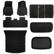 Tesla Model Y Juniper 3D Custom Fit XPE All-Weather Floor Mats Boot Liner Trunk Mats Back Seat Protector