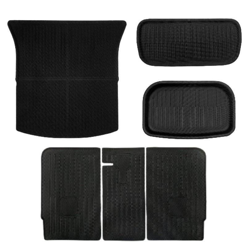 Tesla Model Y Juniper 3D Custom Fit XPE All-Weather Floor Mats Boot Liner Trunk Mats Back Seat Protector