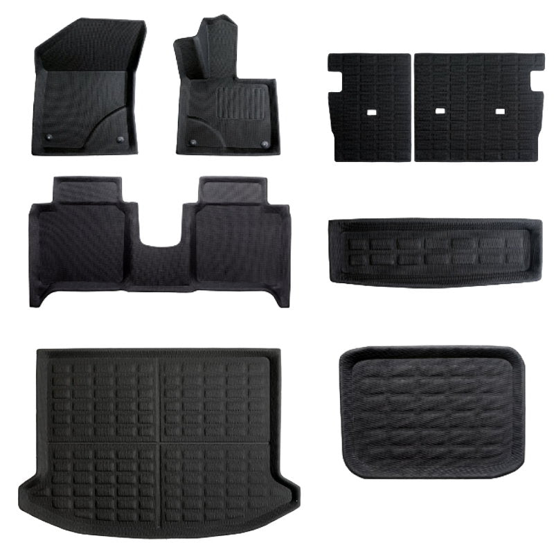 Zeekr X 3D Custom Fit XPE All-Weather Floor Mats Boot Liner Trunk Mats Back Seat Protector