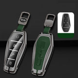 Leather + Zinc Alloy Car Remote Key FOB Cover Case Shell Keychain for BYD