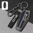 Zinc Alloy + Carbon Fibre Pattern Leather Car Remote Key FOB Cover Case Shell Keychain for BYD