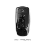 Chery Key Fob Cover Case — Zinc Alloy + Leather Shell Keychain