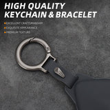 Leather Car Remote Key FOB Cover Case Shell Keychain for Deepal S07