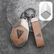 Deepal Key Fob Cover Case — Zinc Alloy + Leather Shell Keychain