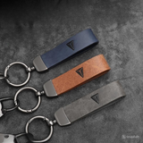 Zinc Alloy + Leather Car Remote Key FOB Cover Case Shell Keychain for Deepal S07