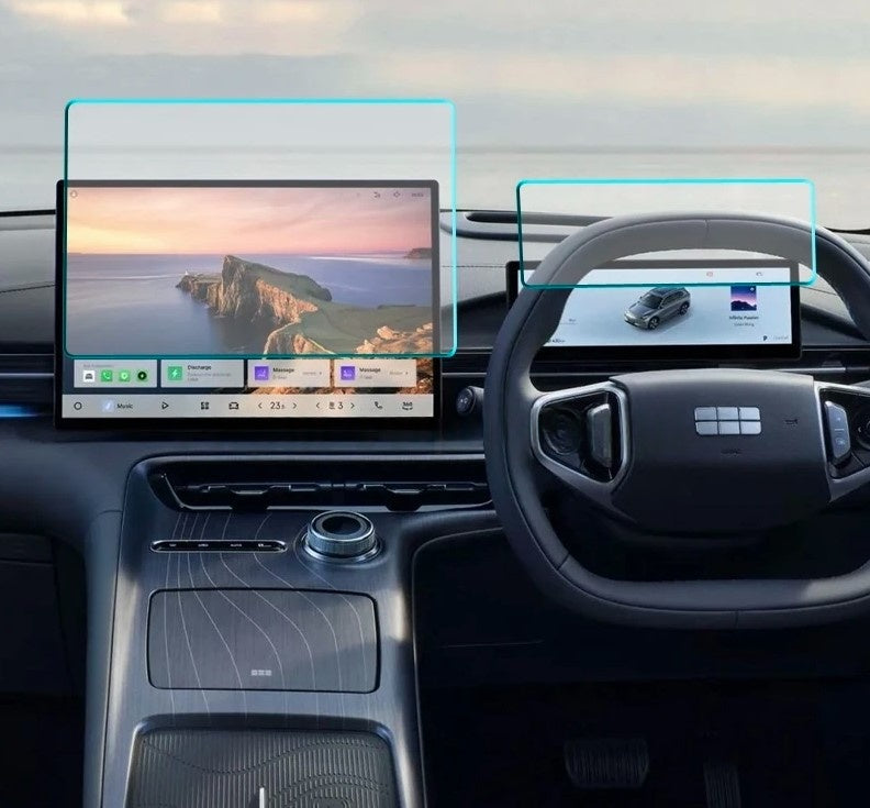 Geely EX5 Multimedia Navigation Touch Screen and Dashboard Tempered Glass Protector
