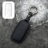 Leather Car Remote Key FOB Cover Case Shell Keychain for Geely EX5