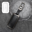 Geely EX5 Leather + Zinc Alloy Car Remote Key FOB Cover Case Shell Keychain