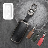 Geely EX5 Leather + Zinc Alloy Car Remote Key FOB Cover Case Shell Keychain