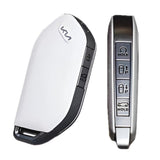 Kia Key Fob Cover Case — Zinc Alloy + Leather Shell Keychain
