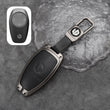 Leapmotor C10 Leather + Zinc Alloy Car Remote Key FOB Cover Case Shell Keychain