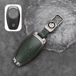 Leapmotor C10 Key Fob Cover Case  Zinc Alloy + Leather Shell Keychain (Green)