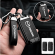 Mazda Key Fob Cover Case — Zinc Alloy + Leather Shell Keychain