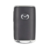 Mazda Key Fob Cover Case — Zinc Alloy + Leather Shell Keychain (Grey)