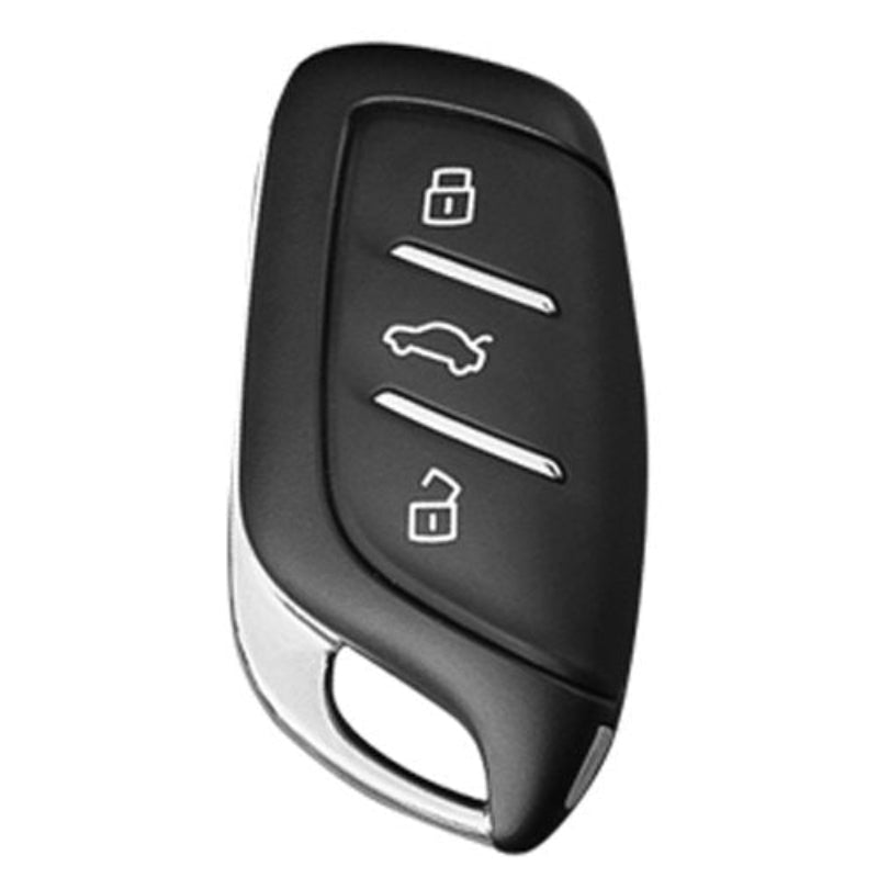 MG Key Fob Cover Case — Zinc Alloy + Leather Shell Keychain (Grey)