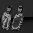 MG 4 Leather + Zinc Alloy Car Remote Key FOB Cover Case Shell Keychain