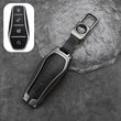 BYD key fob cover case in black — zinc alloy and PU leather shell