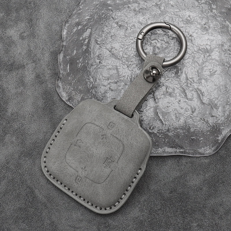 Zeekr X Suede Leather Car Remote Key FOB Cover Case Shell Keychain