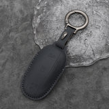 Tesla Model X Key Fob Cover Case — Leather Shell Keychain