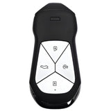 Xpeng G6 Key Fob Cover Case — Zinc Alloy + Leather Shell Keychain (Grey)