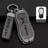 Zinc Alloy + Leather Car Remote Key FOB Cover Case Shell Keychain for Xpeng G6