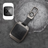 Zeekr X Leather + Zinc Alloy Car Remote Key FOB Cover Case Shell Keychain